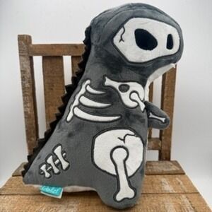 Bellzi Skeleton T-Rex Plush Toy Unisex Small Grey Excellent Fossil Dinosaur